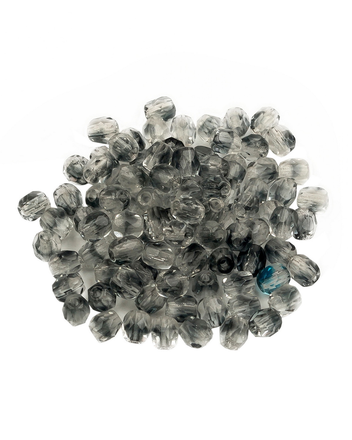 

Стеклянные чешские бусины Fire polished beads ганеные круглые 4 мм цвет цвет DMS33 100шт, Серый, FP-4