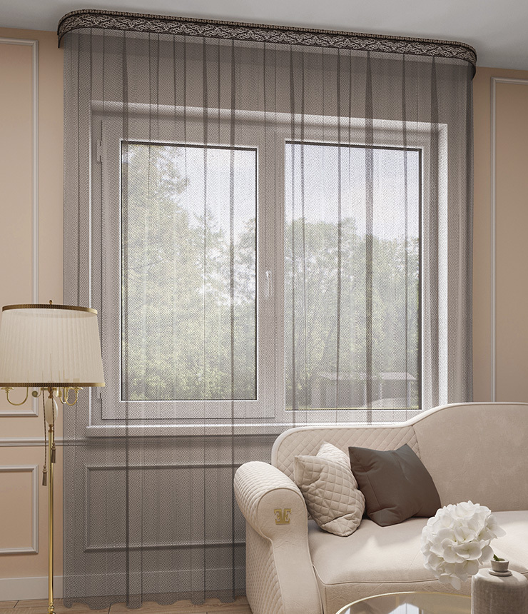 

Тюль LEGRAND Грек 500*260 с утяжелителем шоколад, Грек
