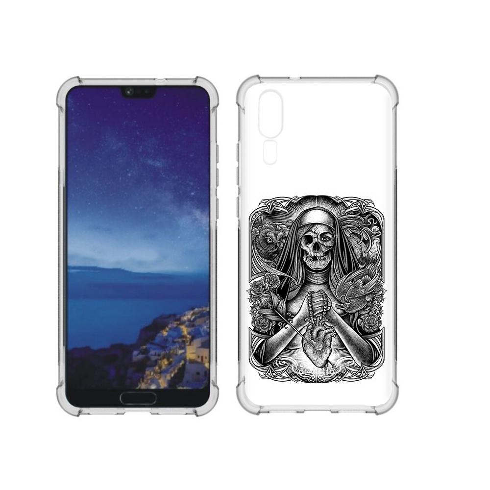 

Чехол MyPads Tocco для Huawei P20 скелет с сердцем (PT108006.52.603), Прозрачный, Tocco