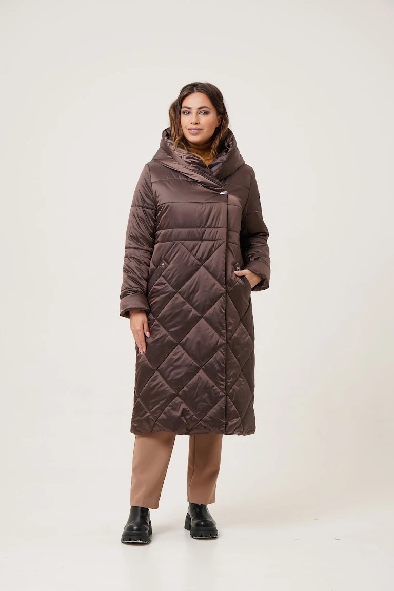 Пальто женское Maritta 28-3010-50 коричневое 44 EU