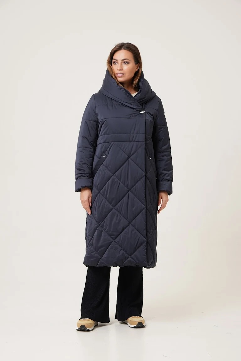 

Пальто женское Maritta 28-3010-50 синее 48 EU, Синий, 28-3010-50