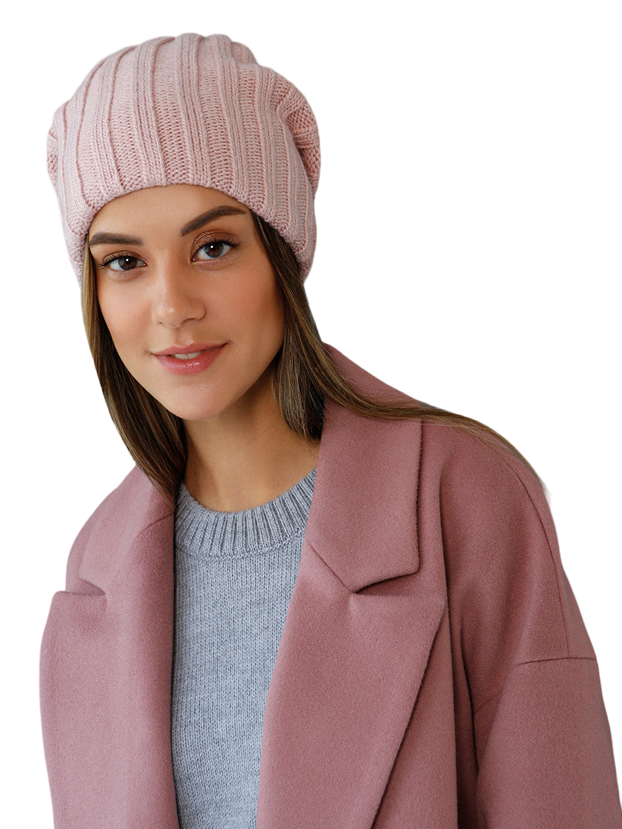 

Шапка бини женская Siberika Кетрин, бледно-розовый, Кетрин
