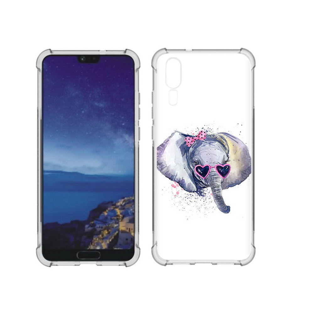 

Чехол MyPads Tocco для Huawei P20 слоник в очках (PT108006.52.608), Прозрачный, Tocco