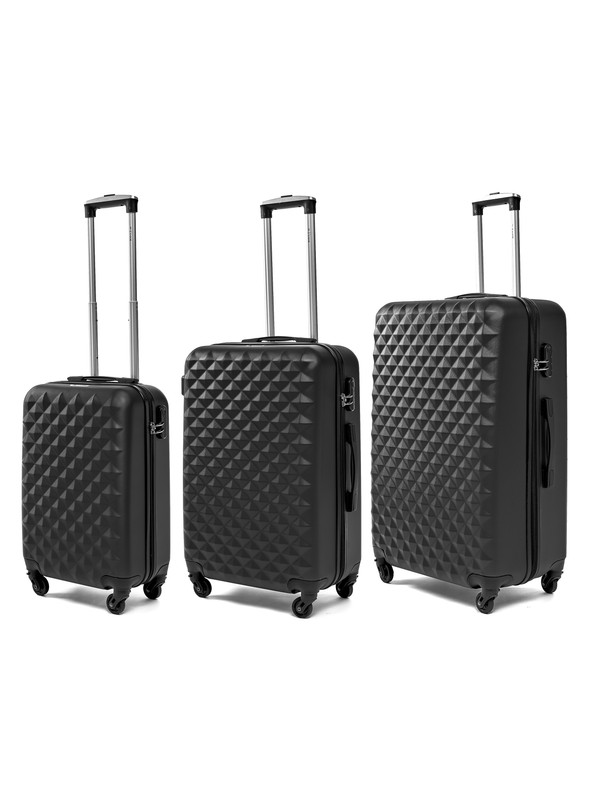 

Комплект чемоданов унисекс L'Case Phatthaya черный S/M/L, Phatthaya_1
