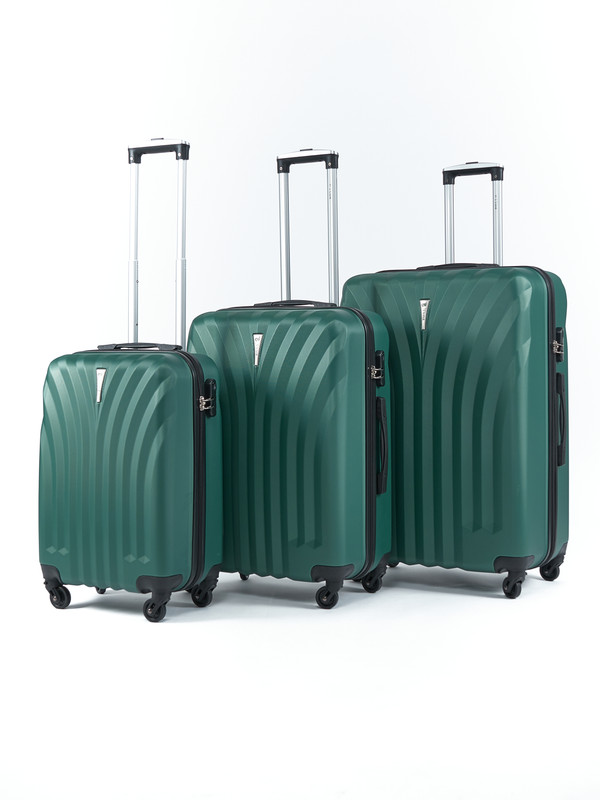 

Комплект чемоданов унисекс L'Case Phuket темно-зеленый S/M/L, Phuket (S, M, L)