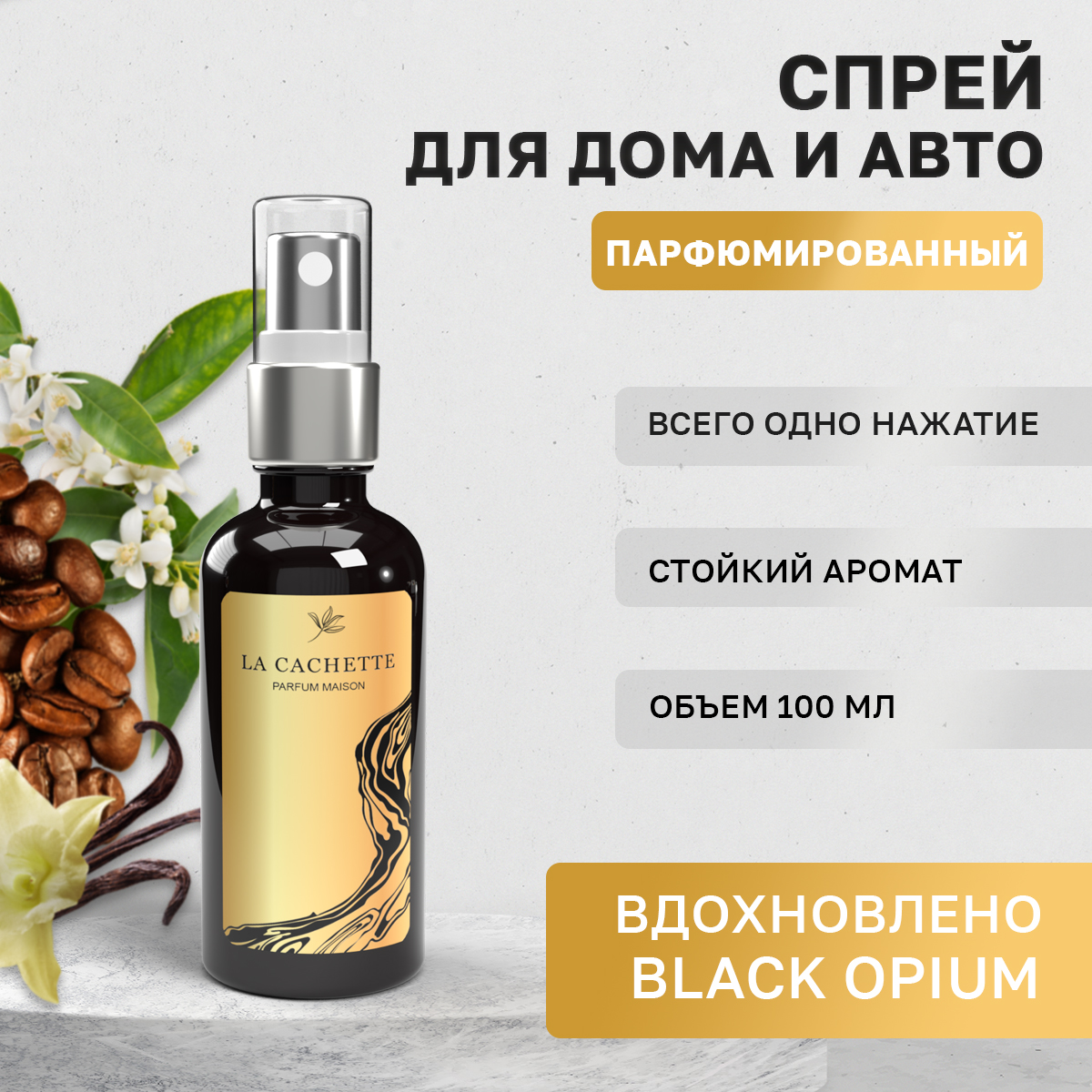 Ароматизатор в машину La Cachette WB103588-SP Black opium 720₽