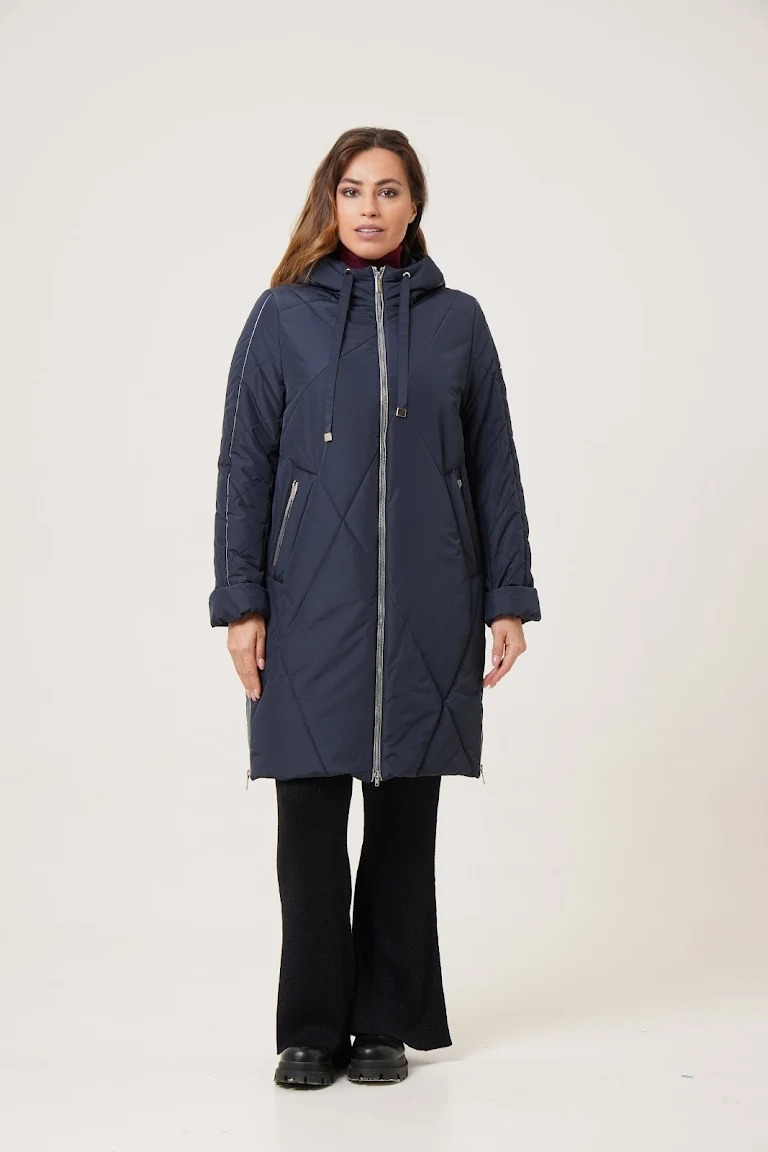 

Пальто женское Maritta 28-3008-10 синее 40 EU, 28-3008-10