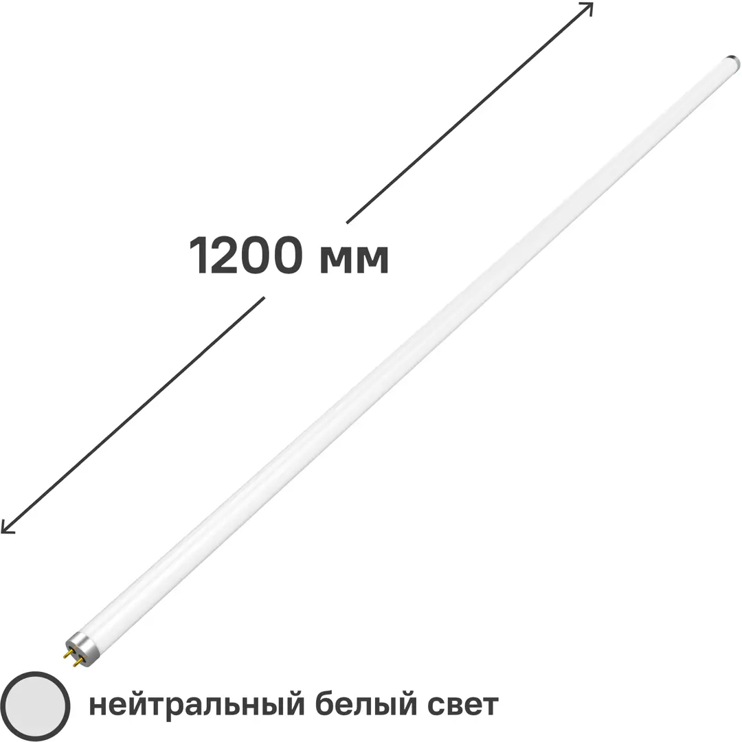 

Лампа светодиодная Gauss Glass T8 G13 20 Вт белый свет
