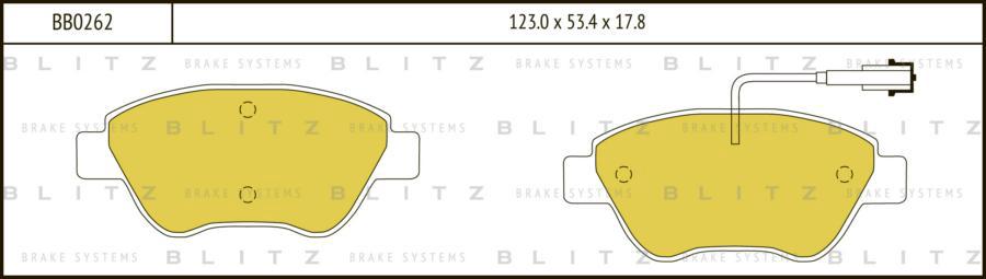 

Тормозные колодки Blitz BB0262