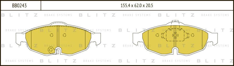 

Тормозные колодки Blitz BB0243