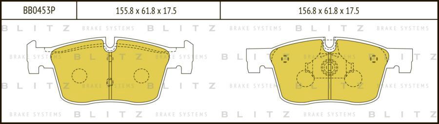 

Тормозные колодки Blitz BB0453P