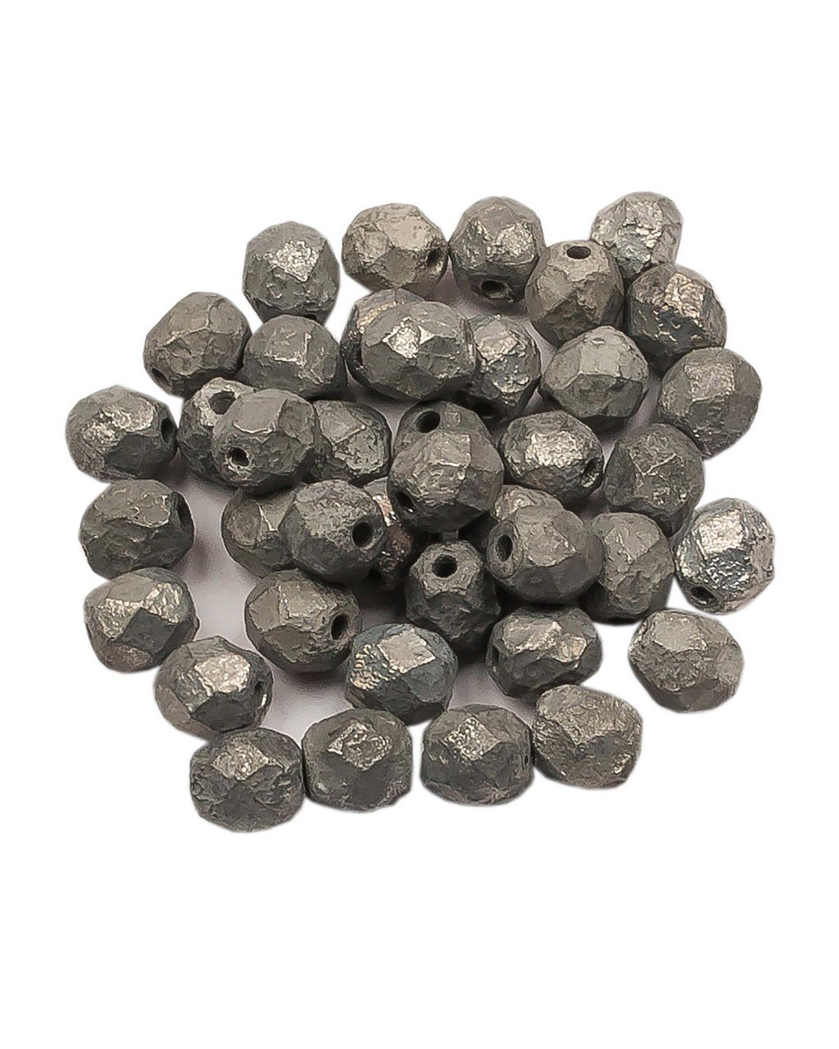 

Чешские бусины Fire Polished Beads ганеные 6 мм Crystal Etched Labrador Full Dark 40шт, Разноцветный, FP-6