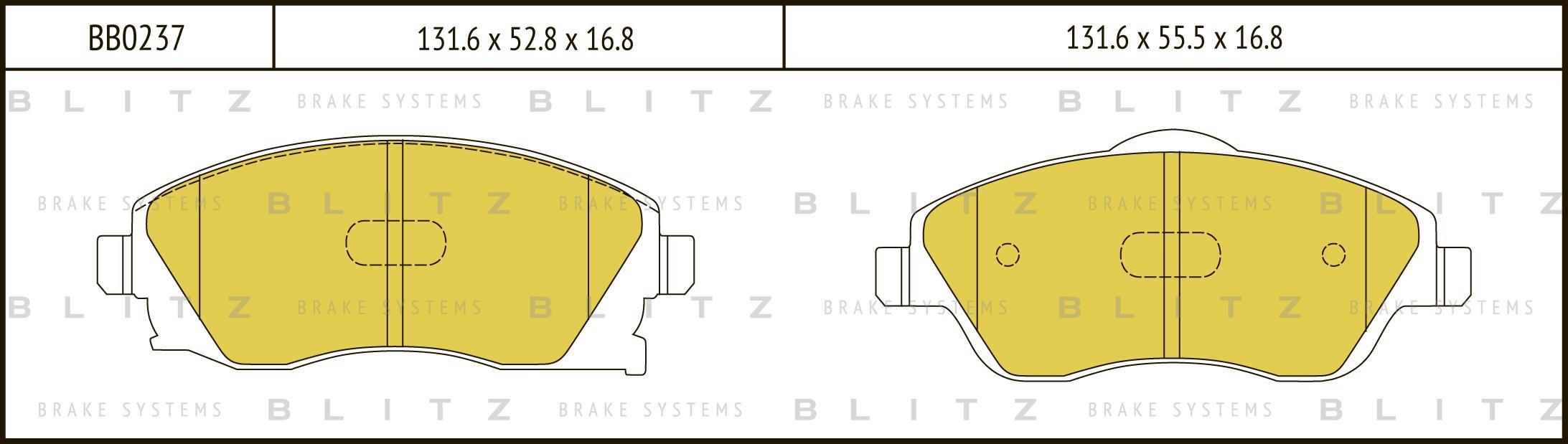 

Тормозные колодки Blitz BB0237