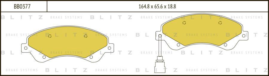 

Тормозные колодки Blitz BB0377