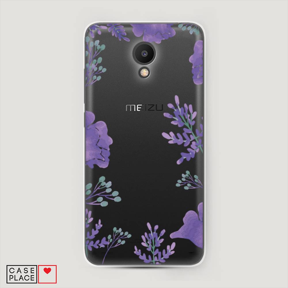 

Чехол Awog на Meizu M6S "Сиреневая цветочная рамка", Прозрачный;фиолетовый, 72450-8