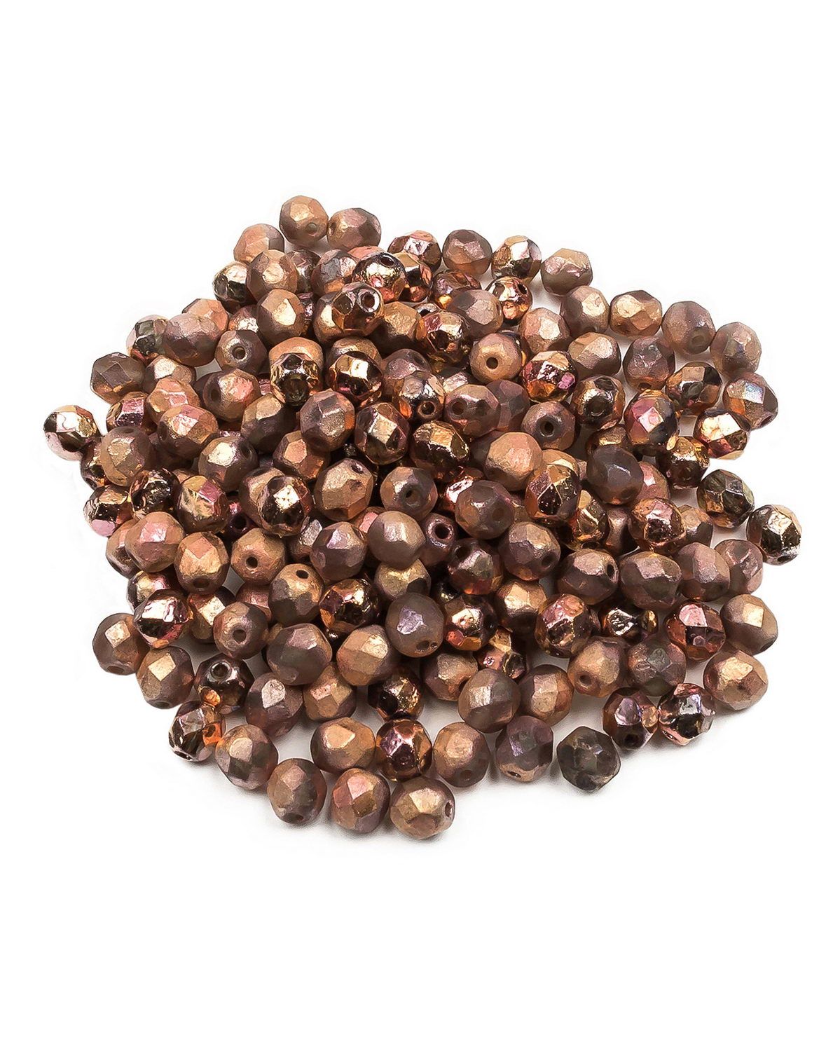 

Чешские бусины Fire Polished Beads ганеные 6 мм Crystal Etched Full Capri Rose Dark 200шт, Розовый, FP-6