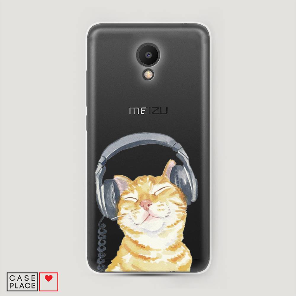 

Чехол Awog "Кот меломан" для Meizu M6S