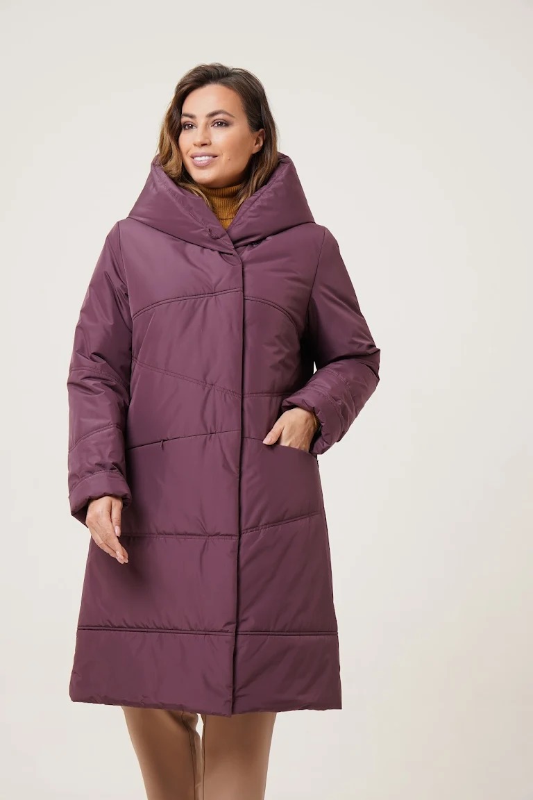Пальто женское Maritta 28-3034-10 фиолетовое 46 EU