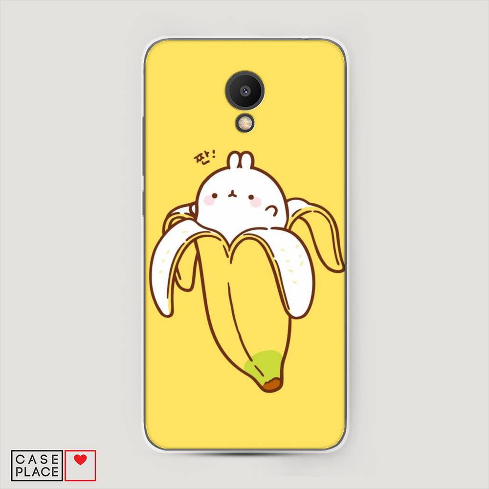 

Чехол Awog на Meizu M6S "Зайчик-бананчик", Желтый;белый, 72450-2