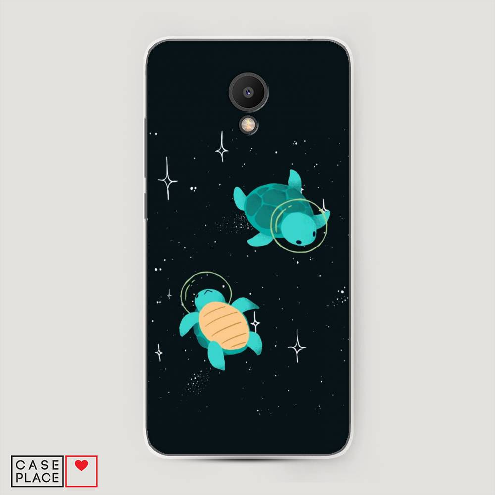

Чехол Awog на Meizu M6S "Черепашки космонавты", Черный;синий, 72450-4
