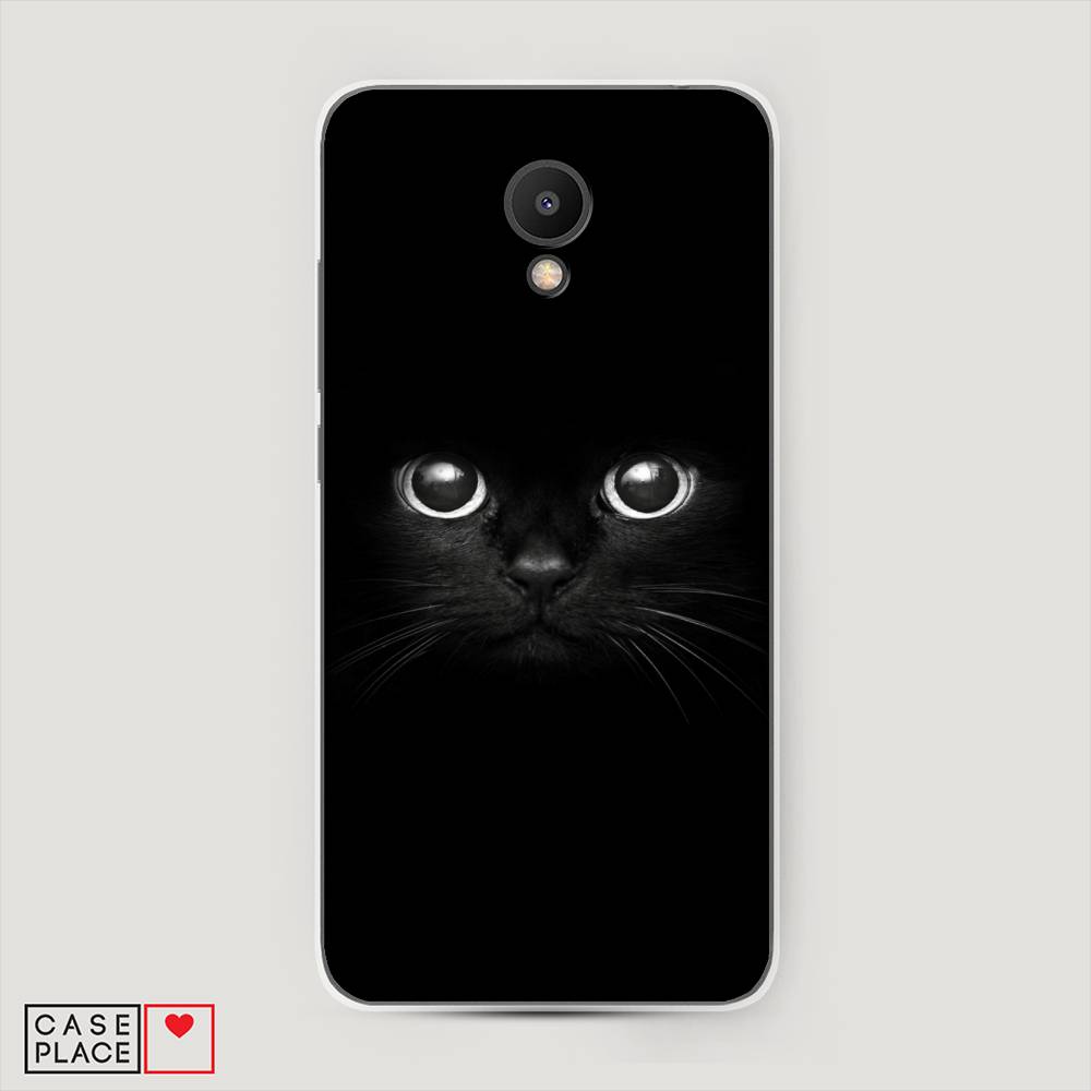 

Чехол Awog на Meizu M6S "Взгляд черной кошки", Черный, 72450-1