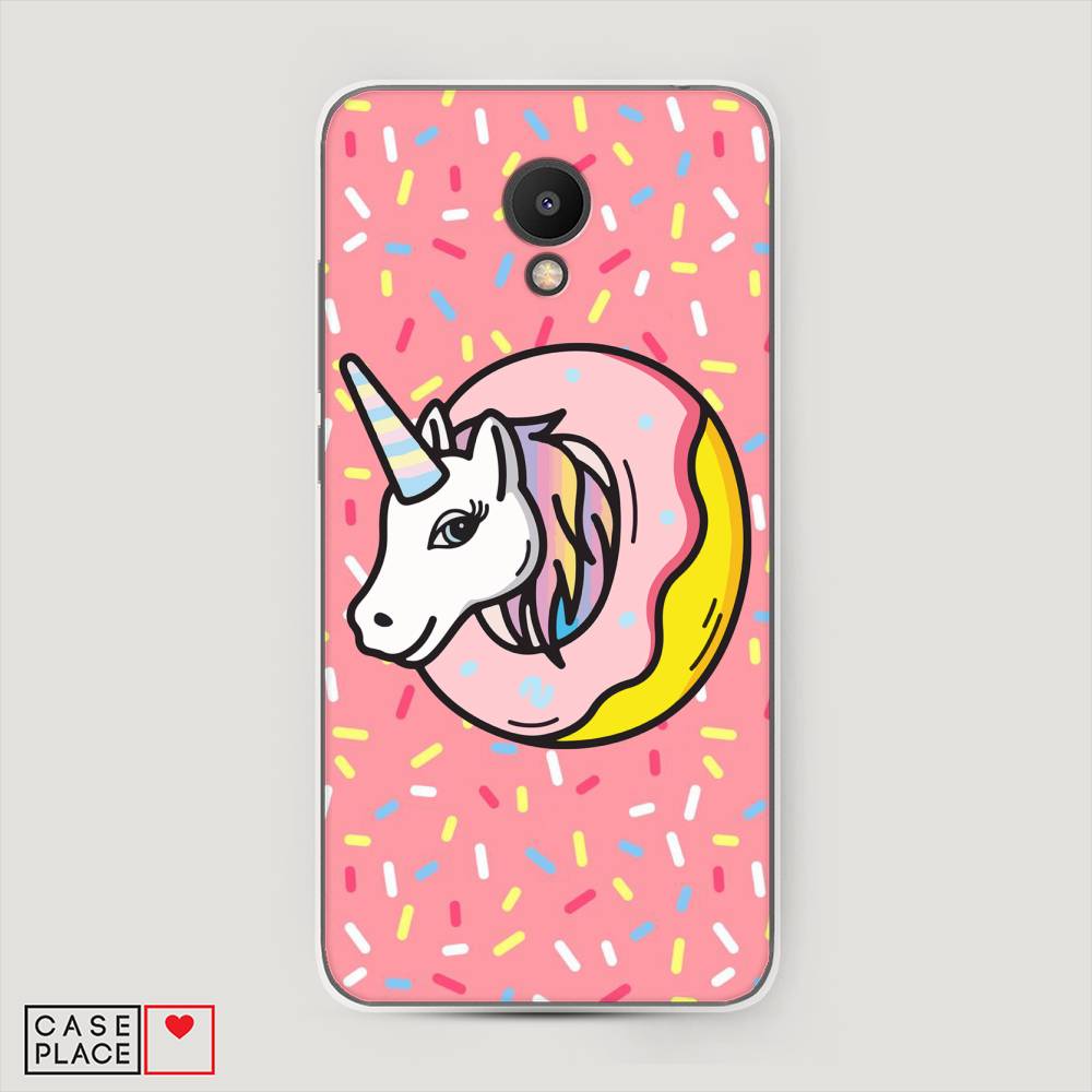 

Чехол Awog на Meizu M6S "Единорог в пончике", Розовый;желтый;белый, 72450-2