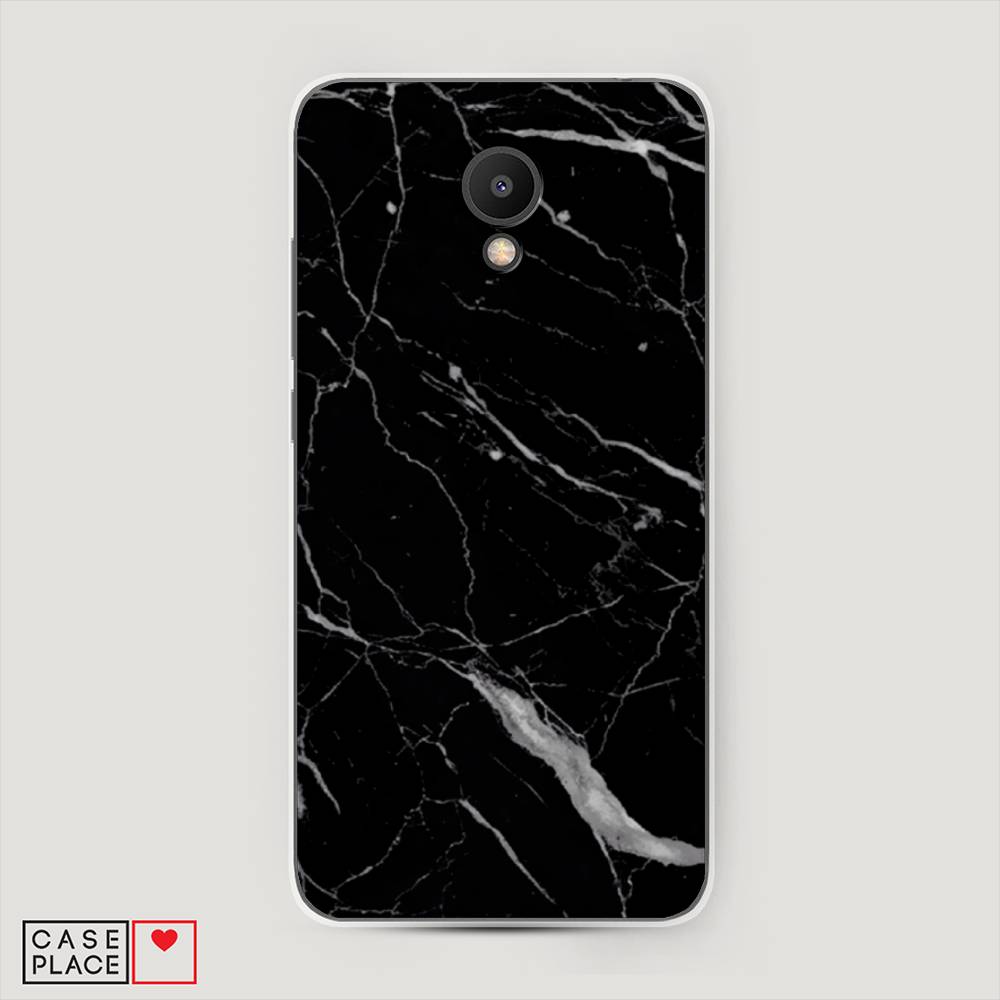 фото Чехол awog "черный минерал" для meizu m6s