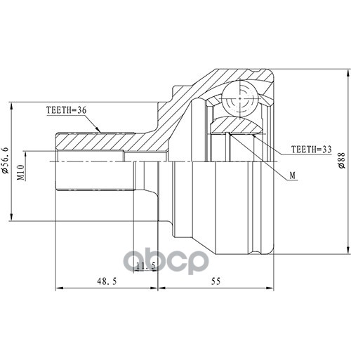 

Шрус Z87593R Zikmar