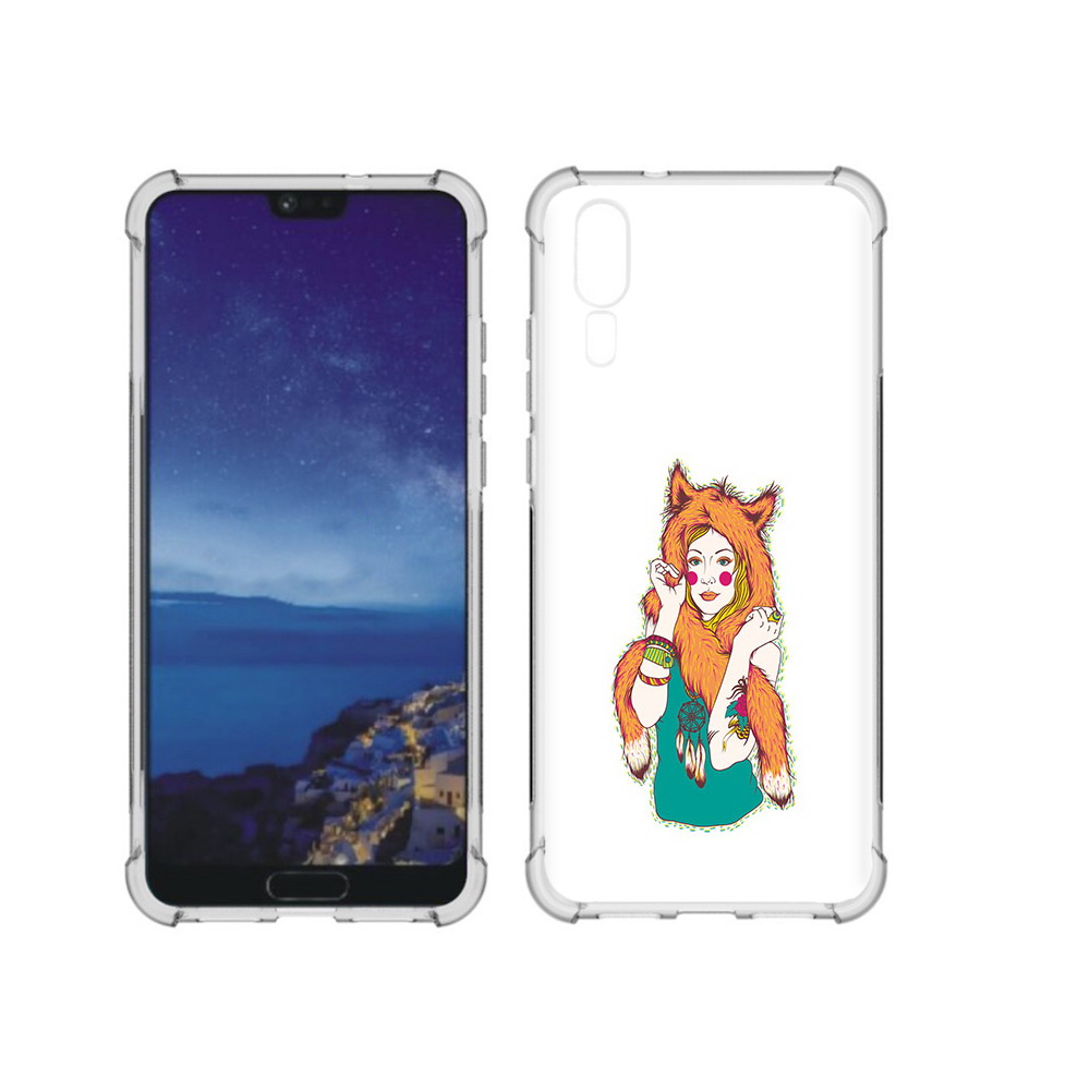 

Чехол MyPads Tocco для Huawei P20 Девушка лиса (PT108006.52.62), Прозрачный, Tocco