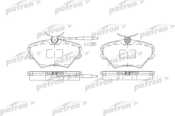 

Колодки тормозные дисковые передн RENAULT: LAGUNA 93-01 PATRON PBP972