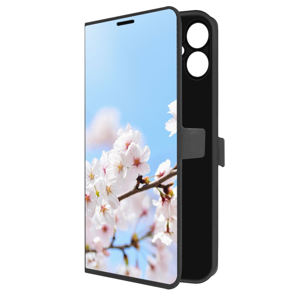 

Чехол-книжка Krutoff Eco Book для Samsung Galaxy A06 (A065) Цветение (черный)
