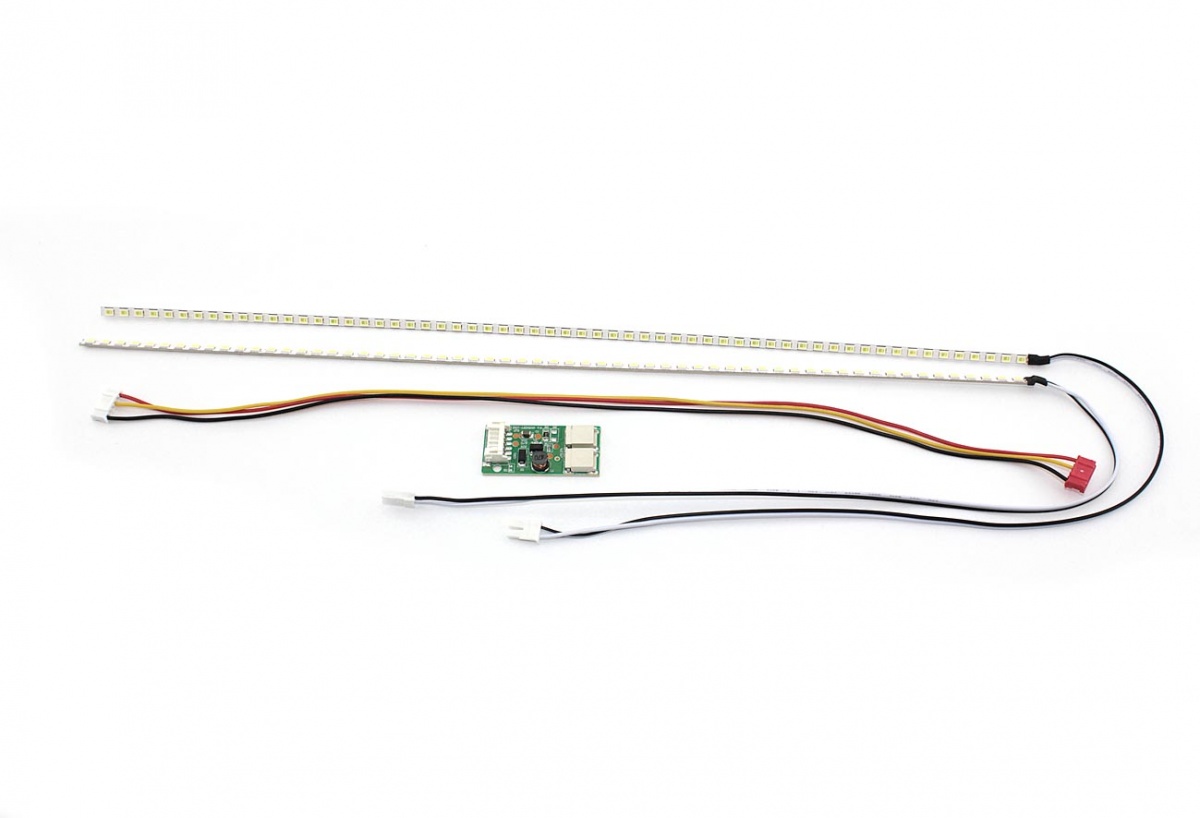 Светодиодная подсветка для 17' 2 линейки 350x3мм + инвертор (комплект)