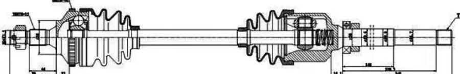 

GSP 245020 Привод в сборе прав.PEUGEOT 406 (8B/E/F) 1.6 (05.97-10.04) 1шт