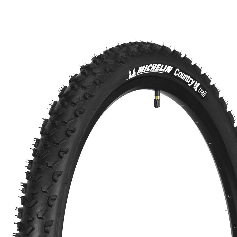 

Велопокрышка 26" Michelin COUNTRY TRAIL 52-559 (26X2.00) GW BLACK, 30TPI чёрная 439301