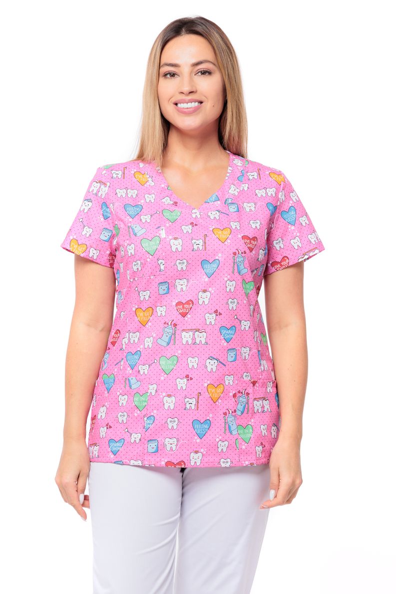 

Блуза медицинская женская MedicalWear Дана-2 201 розовая 42 RU, Дана-2 201
