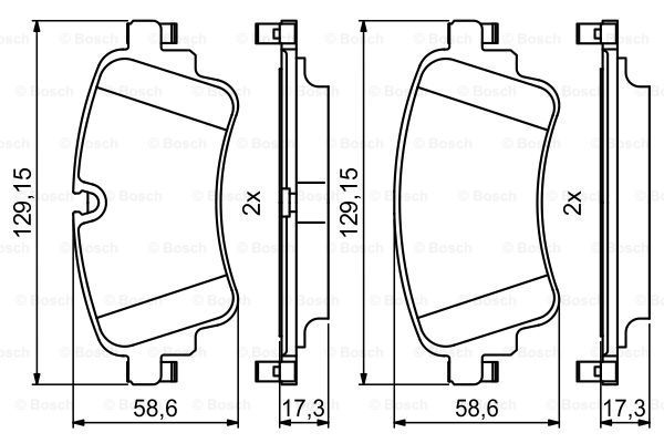 

Тормозные колодки Bosch дисковые 986494833