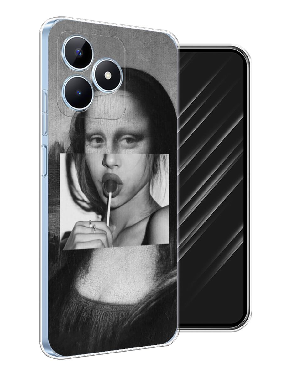 

Чехол Awog на Realme C60 "Mona Lisa sucking lollipop", Серый, 2516550-1