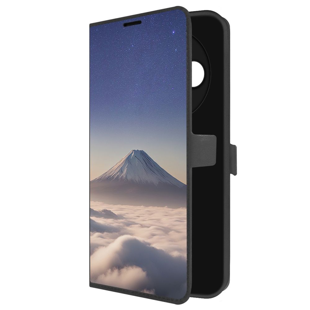 

Чехол-книжка Krutoff Eco Book для TECNO Spark 30С Япония, Фудзияма (черный)