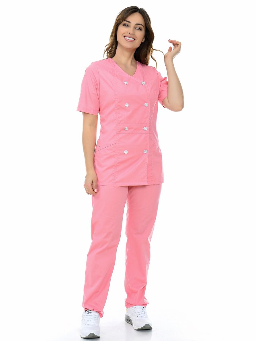 фото Костюм медицинский женский medicalwear домино 121 розовый 40 ru