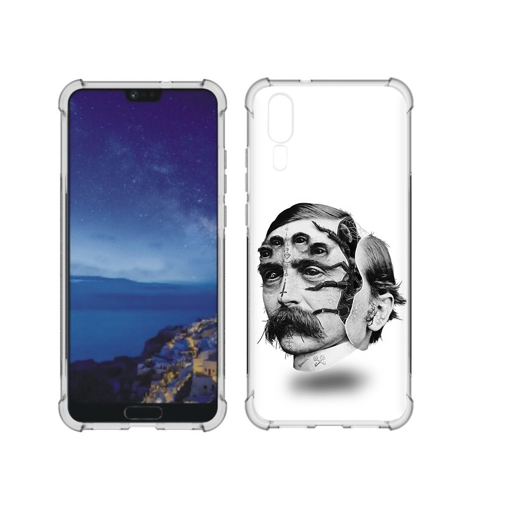 

Чехол MyPads Tocco для Huawei P20 страшное лицо мужчины (PT108006.52.629), Прозрачный, Tocco