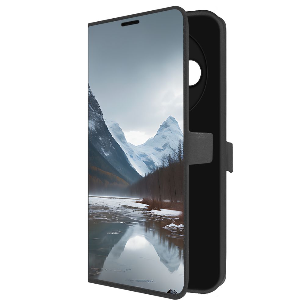

Чехол-книжка Krutoff Eco Book для TECNO Spark 30С Весенняя оттепель (черный)