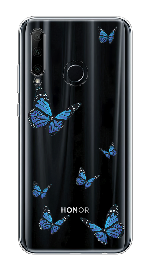 

Чехол на Honor 10i/20 Lite 2019/20e "Blue butterflies", Синий;черный, 68950-1