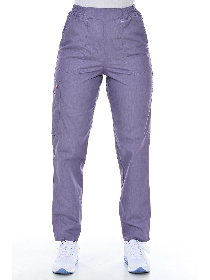 

Брюки медицинские женские MedicalWear Меланж 302 фиолетовые 54 RU, Меланж 302