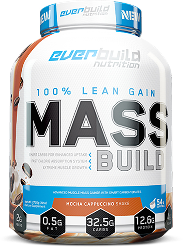 фото Гейнер everbuild nutrition 100% mass build 2720 г, шоколадное мороженое