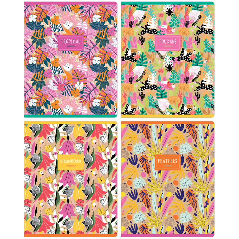 

Тетрадь Greenwich Line Floral Kraft 48 л. А5 клетка 5 шт.