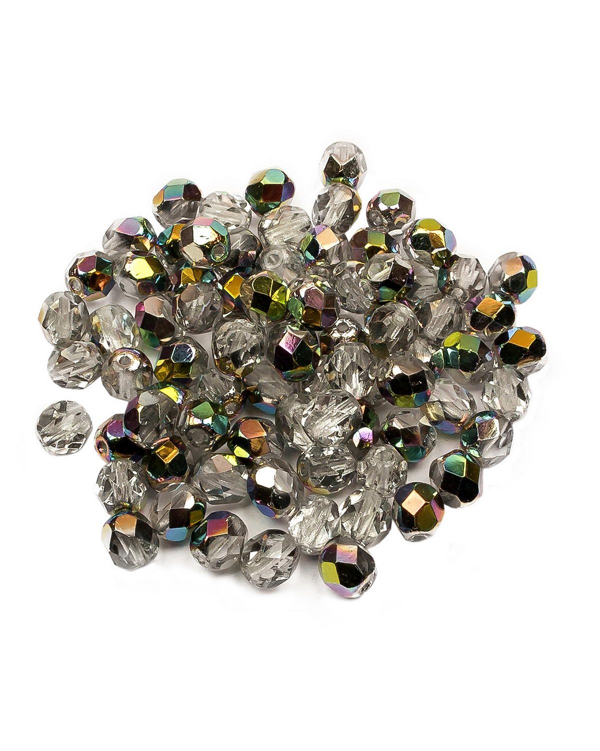 

Чешские бусины, Fire Polished Beads, ганеные, 6 мм, цвет: Crystal Vitrail, 80шт, Разноцветный, FP-6