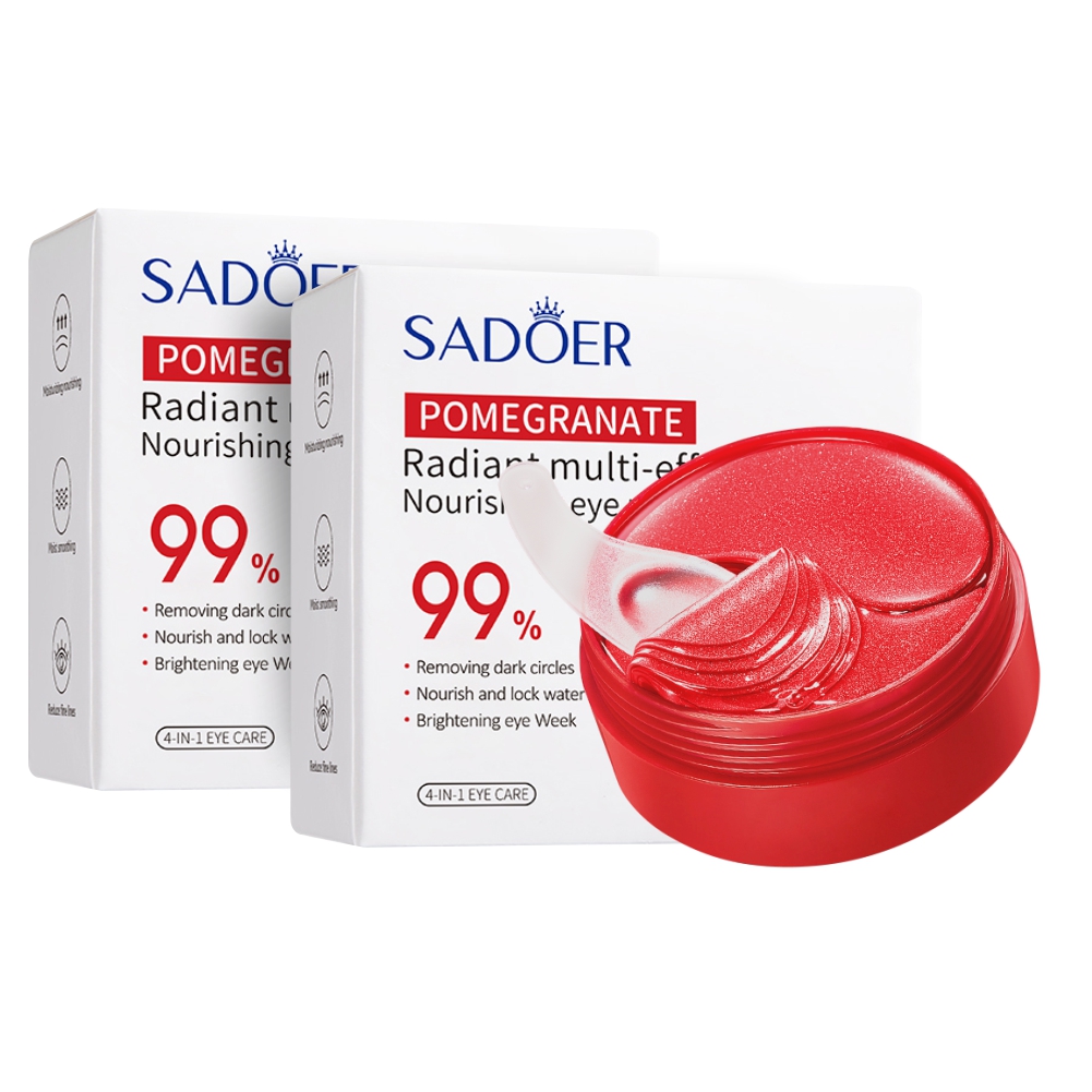 Набор Sadoer Питательные патчи для кожи вокруг глаз с экстрактом граната 80 г х 2 шт