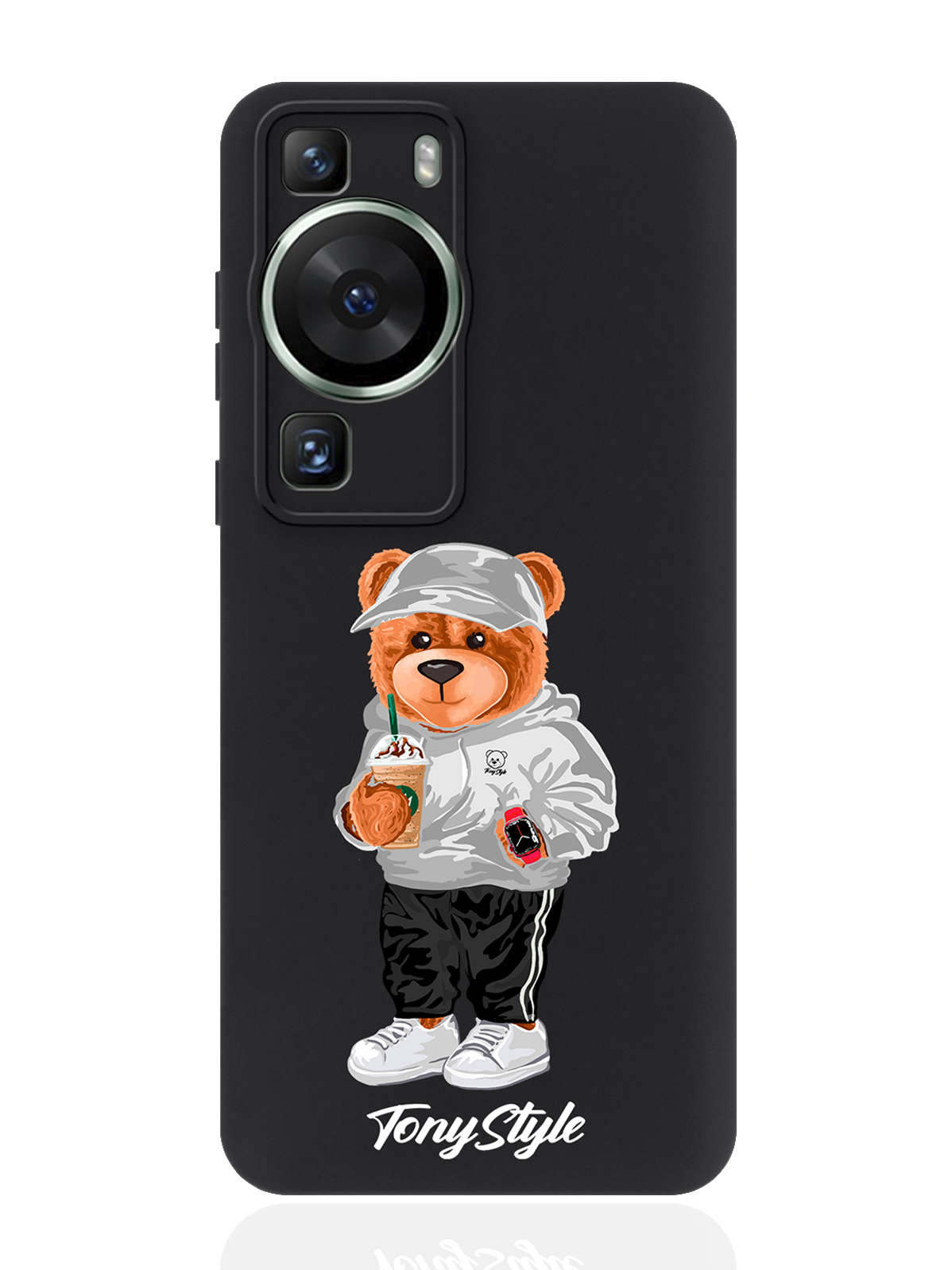 

Чехол для смартфона Huawei P60 черный силиконовый Tony Style с кофе, Серый, Huawei