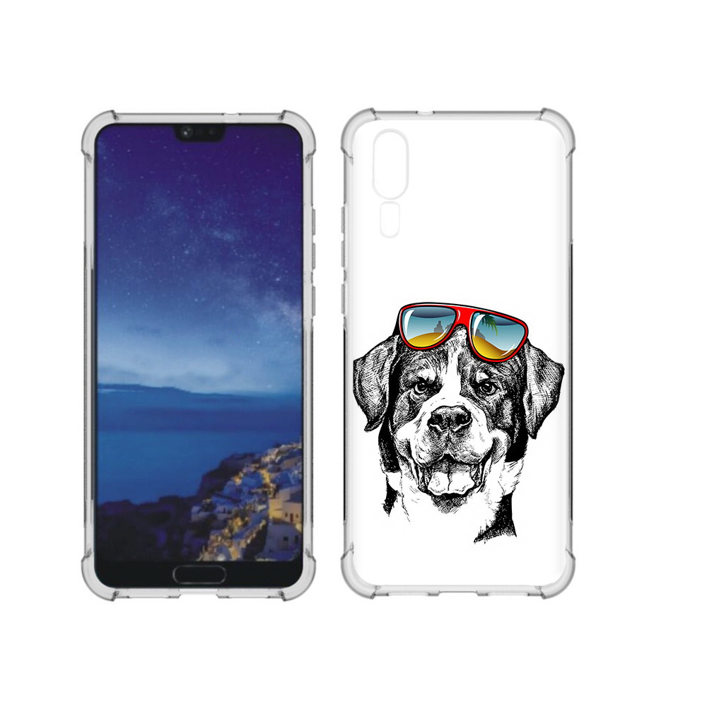 

Чехол MyPads Tocco для Huawei P20 счастливая собака (PT108006.52.631), Прозрачный, Tocco