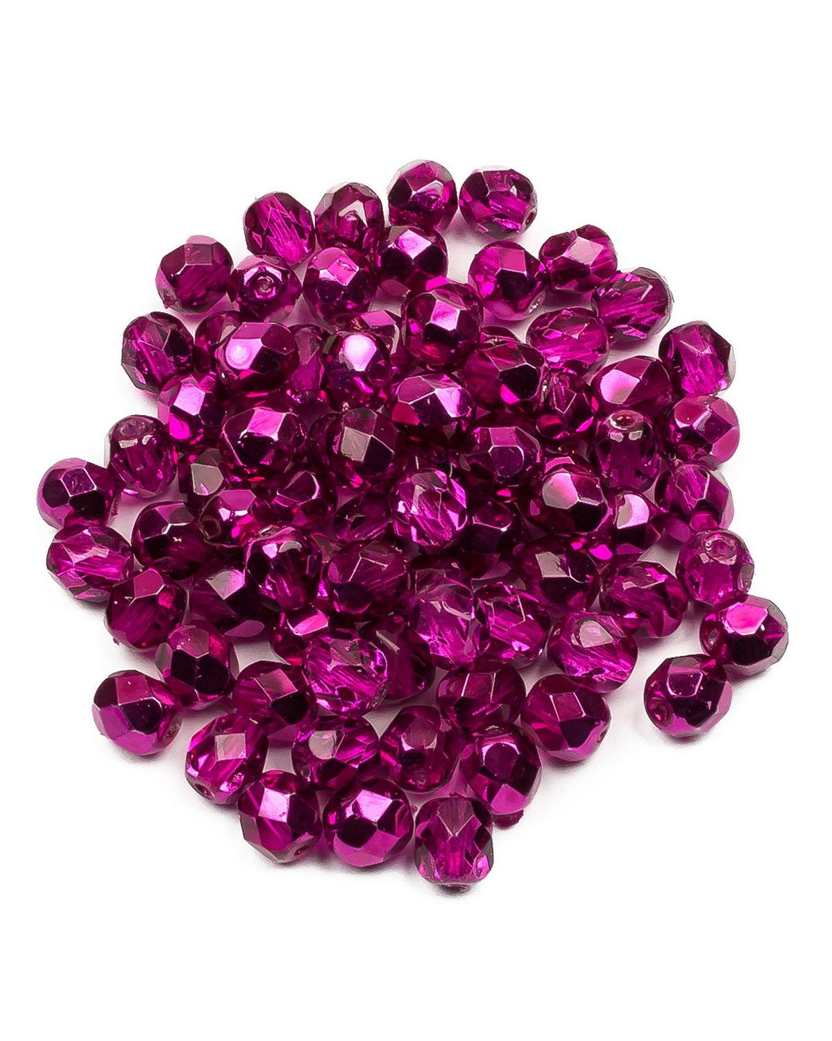 

Чешские бусины, Fire Polished Beads, ганеные, 6 мм Crystal Hot Pink Metallic Ice, 80шт, Розовый, FP-6
